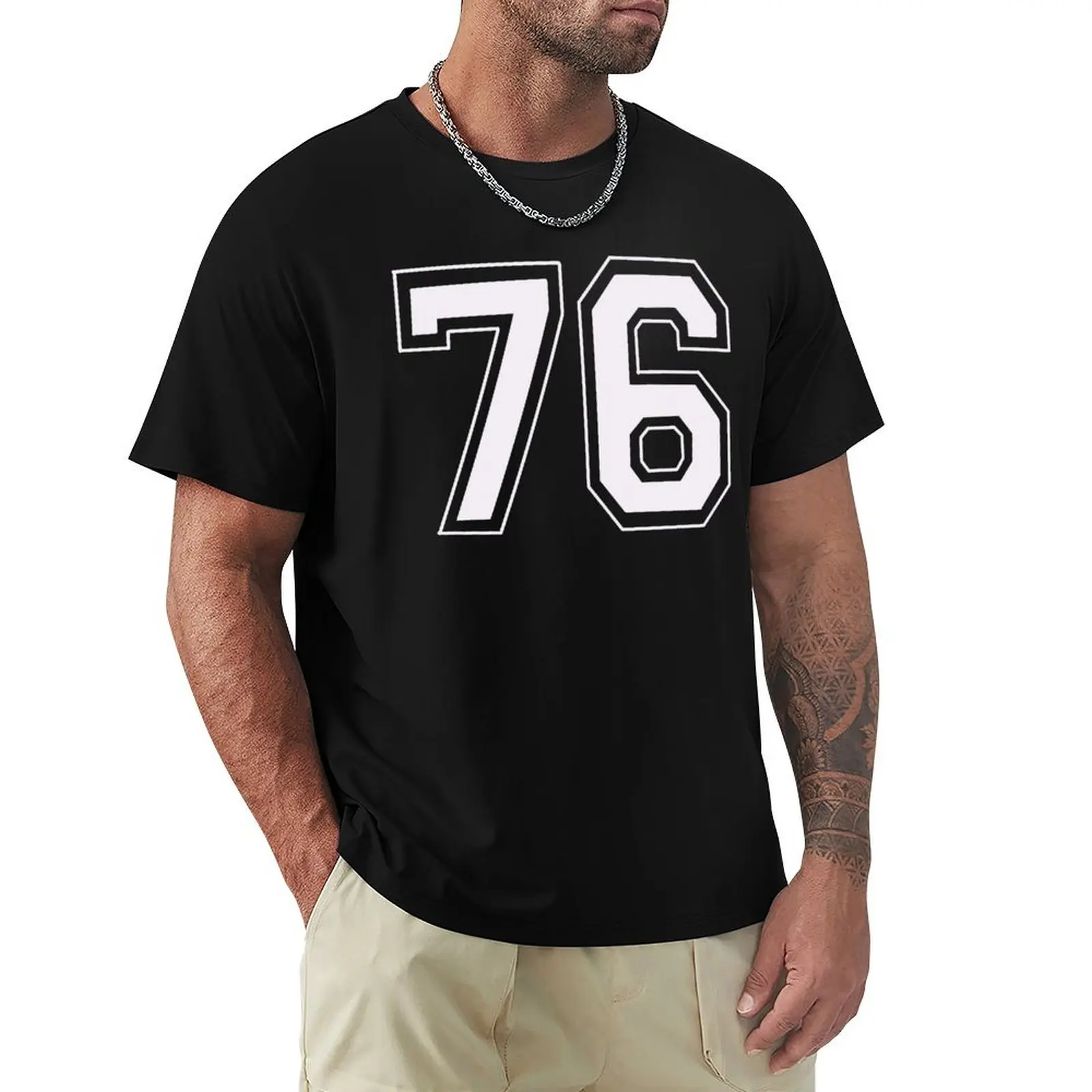 

Sport Number 76 White T-Shirt graphic shirts vintage t shirts fruit of the loom mens t shirts