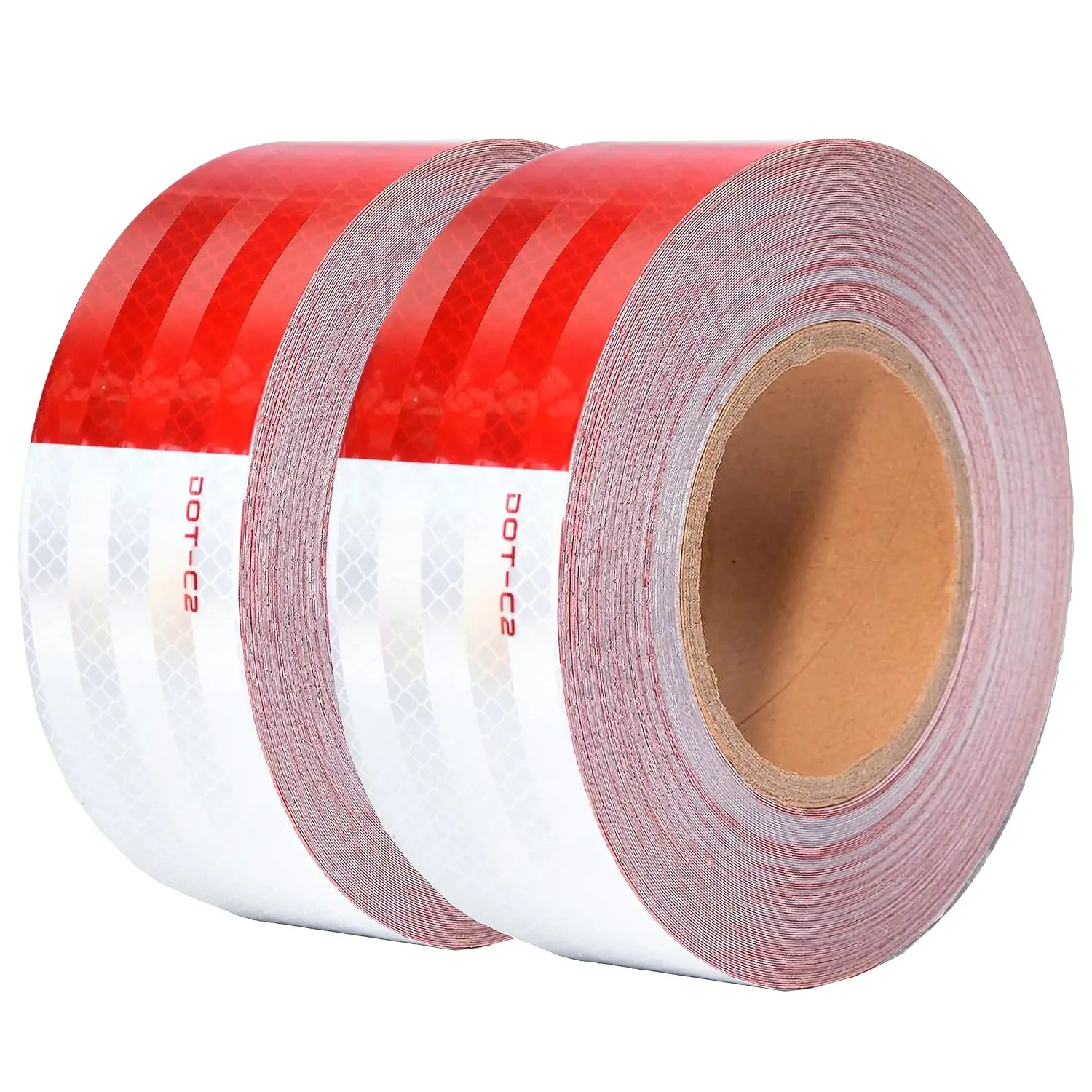 

2 Inch x 200 Feet Red White Reflective Tape, Waterproof Strong Adhesive for Vehicles Trailers Boats Signs Safety