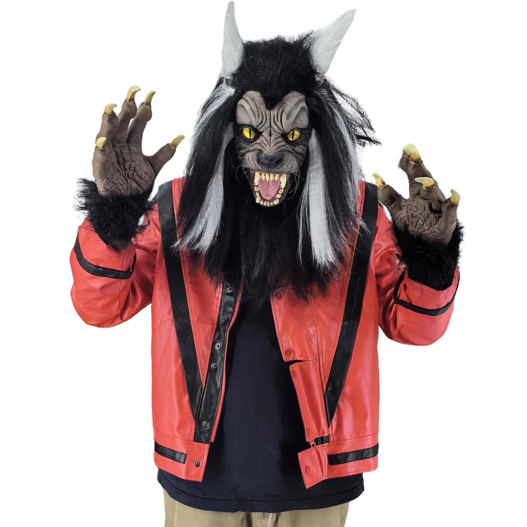 Impersonator Michael Joseph Jackson Costumes Stuff Thrilling Mask Claw for Werewolf Halloween