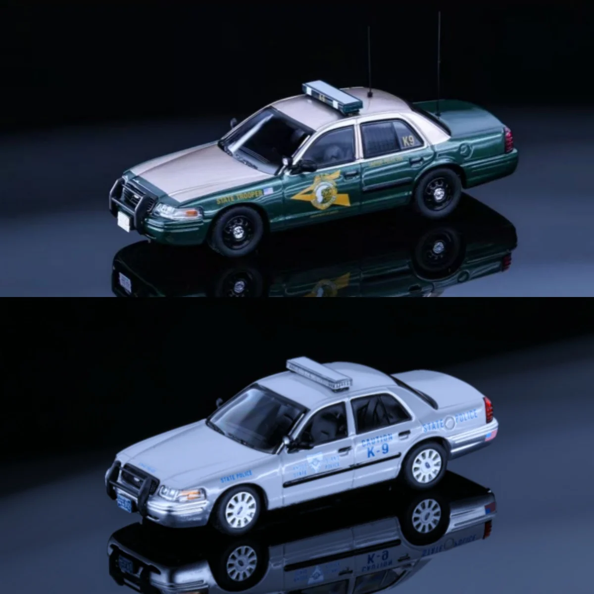 

Rollin 1:64 Victoria K-9 patrol vehicle/Charger plain-painted alloy car model