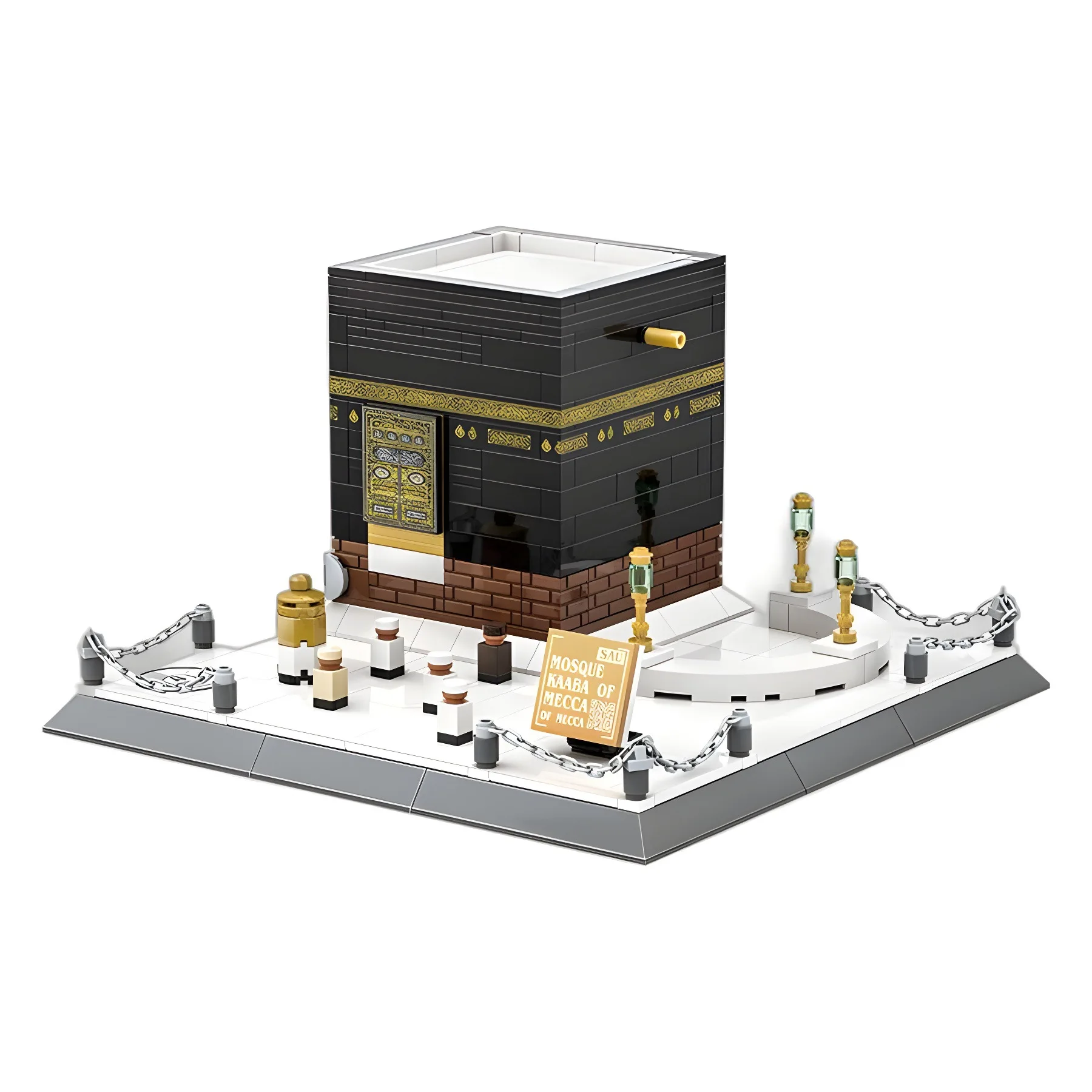 Wange Blocks Architecture Building Bricks MOC City House MOSQUE KAABA Educational Toy Adult Gift