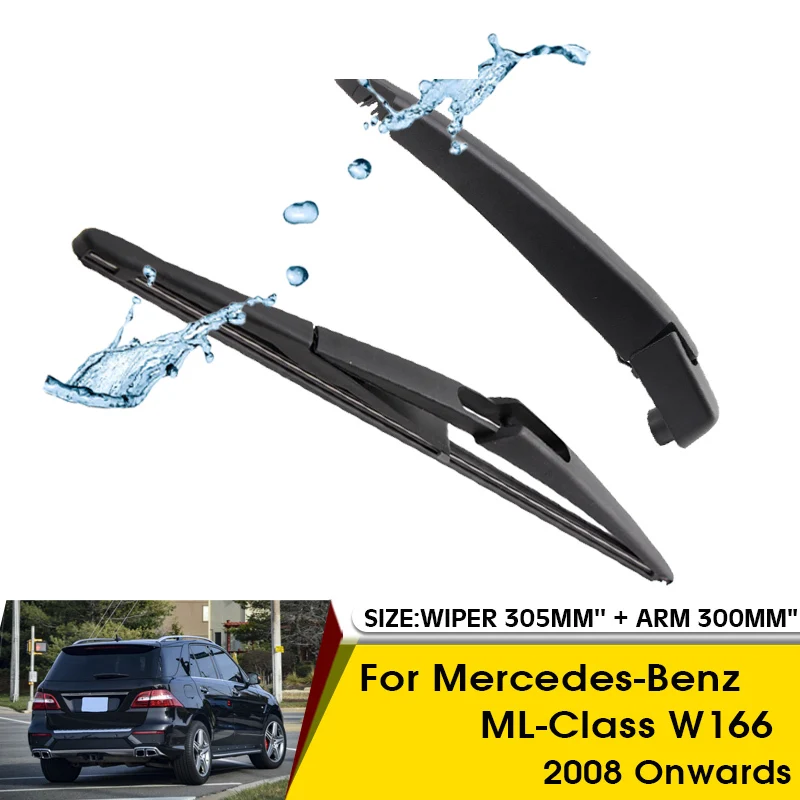

Car Wiper Blade For Mercedes-Benz ML-Class W166 2008- Rear Back Windshield Windscreen Rear Wiper 305mm+Arm 300mm Car Accessories