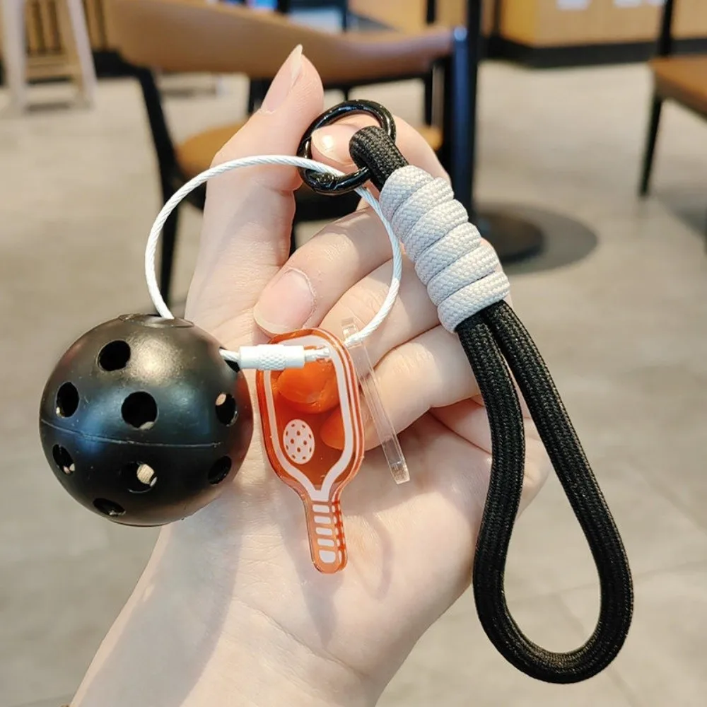 New Acrylic Pickleball Paddle Keychain Detachable with Lanyard Pickleball Racket Pendant Pickleball Key Ring Bag Accessories