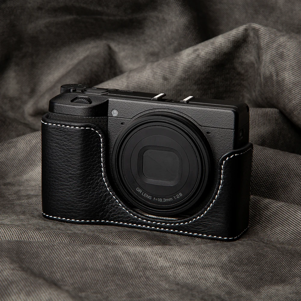 

Retro style Real Leather Half Camera Case Cover GRIII Camera Bag Box Genuine Leather Case Cover for Ricoh GR3X GR3 GRIII Case