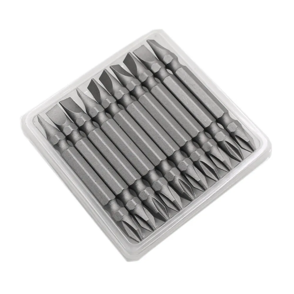 10pcs Double Head Magnetic Screwdriver Bit Set PH2 Slotted Screwdriver Bits Alloy Steel Screw Driver Hand Tools 50-200mm