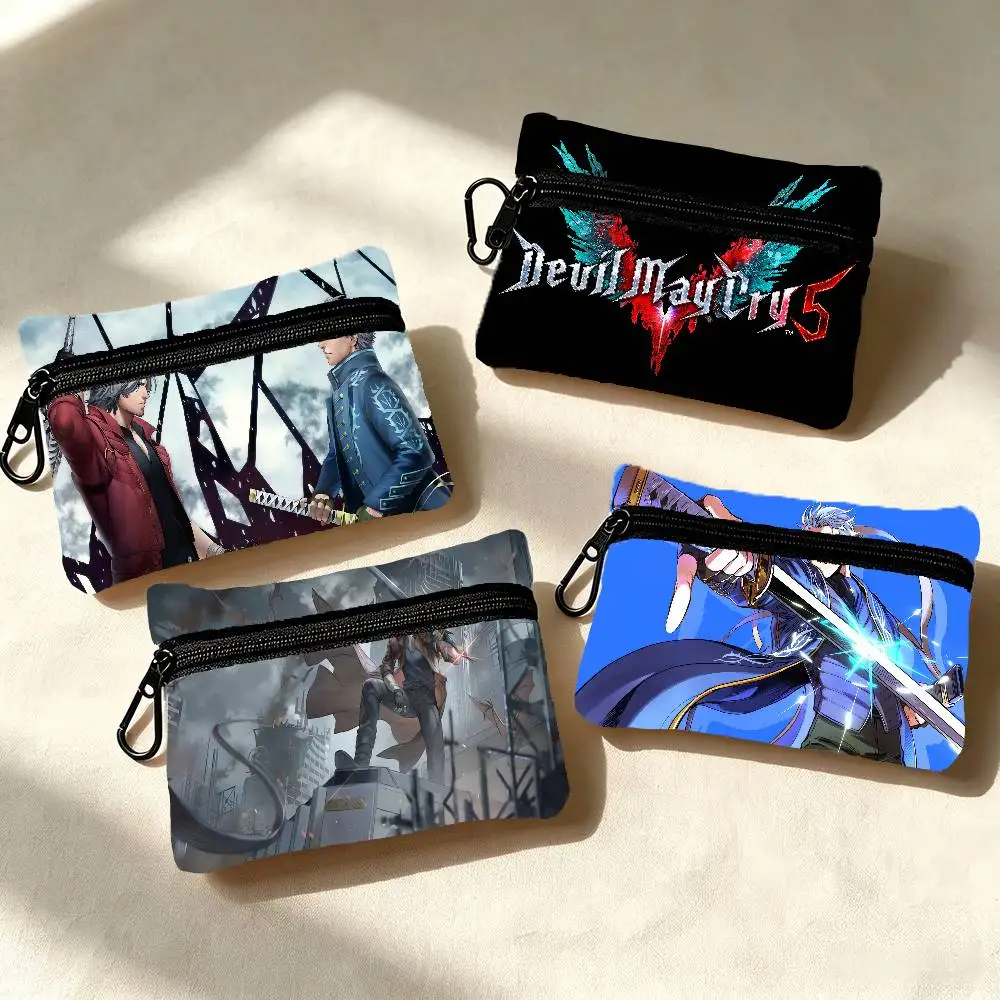 GAME Devil May Cry Wear-resistant Oxford Cloth Coin Purse Portable Backpack Hanging Card Storage Bag