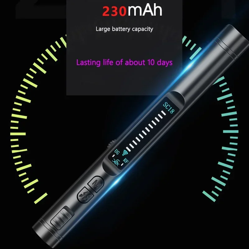 Mobile Phone Detector, Anti Camera Tracking Eavesdropping Detection Infrared Scanner Pen Portable GPS Detector Signal Look-up