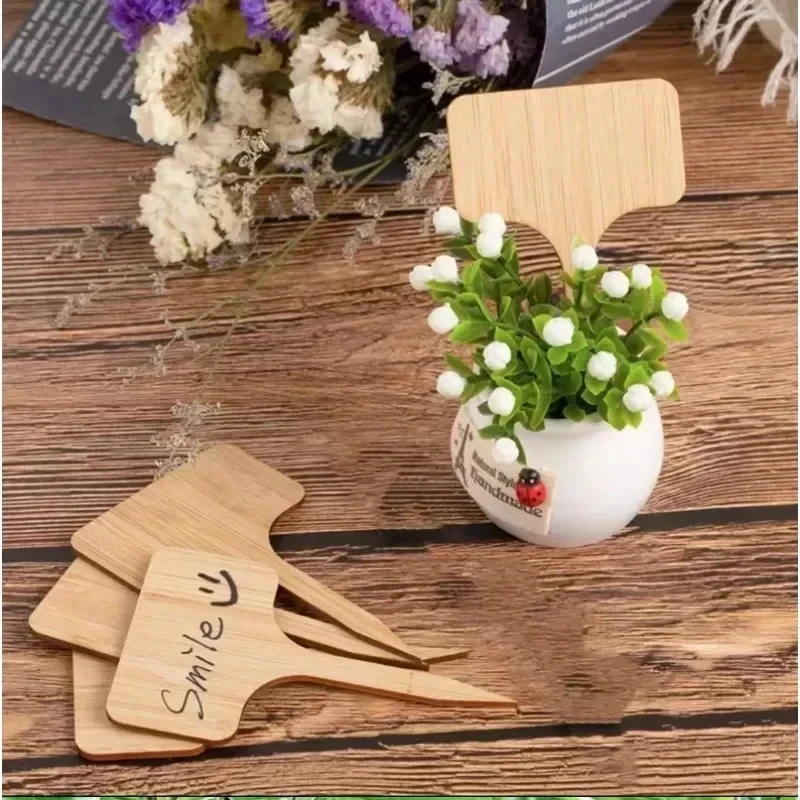1/2/3/4/5/6set Wooden Plug-In Succulent Plant Flower Label Creative Horticultural Garden Handwritten Sign