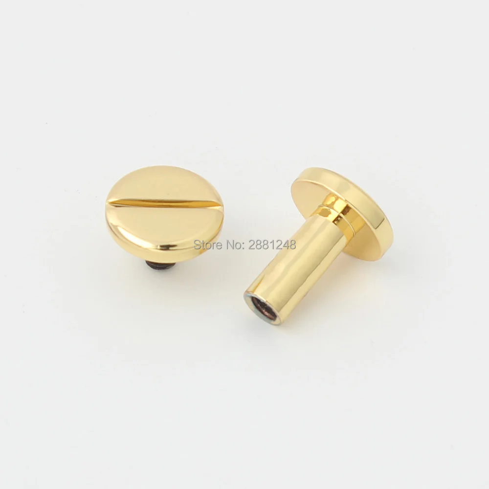 10-30-100pcs 10*10mm copper round flap head stud punk bags hardware rivet studs nail accessories screws nickel purse rivet