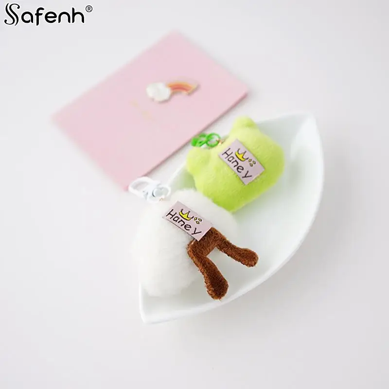 Mini Cute Plush Bear Keyring For Women Girl Cartoon Rabbit Kawaii Keychain Unique Design Car Key Chains Chaveiro Marcha De Carro