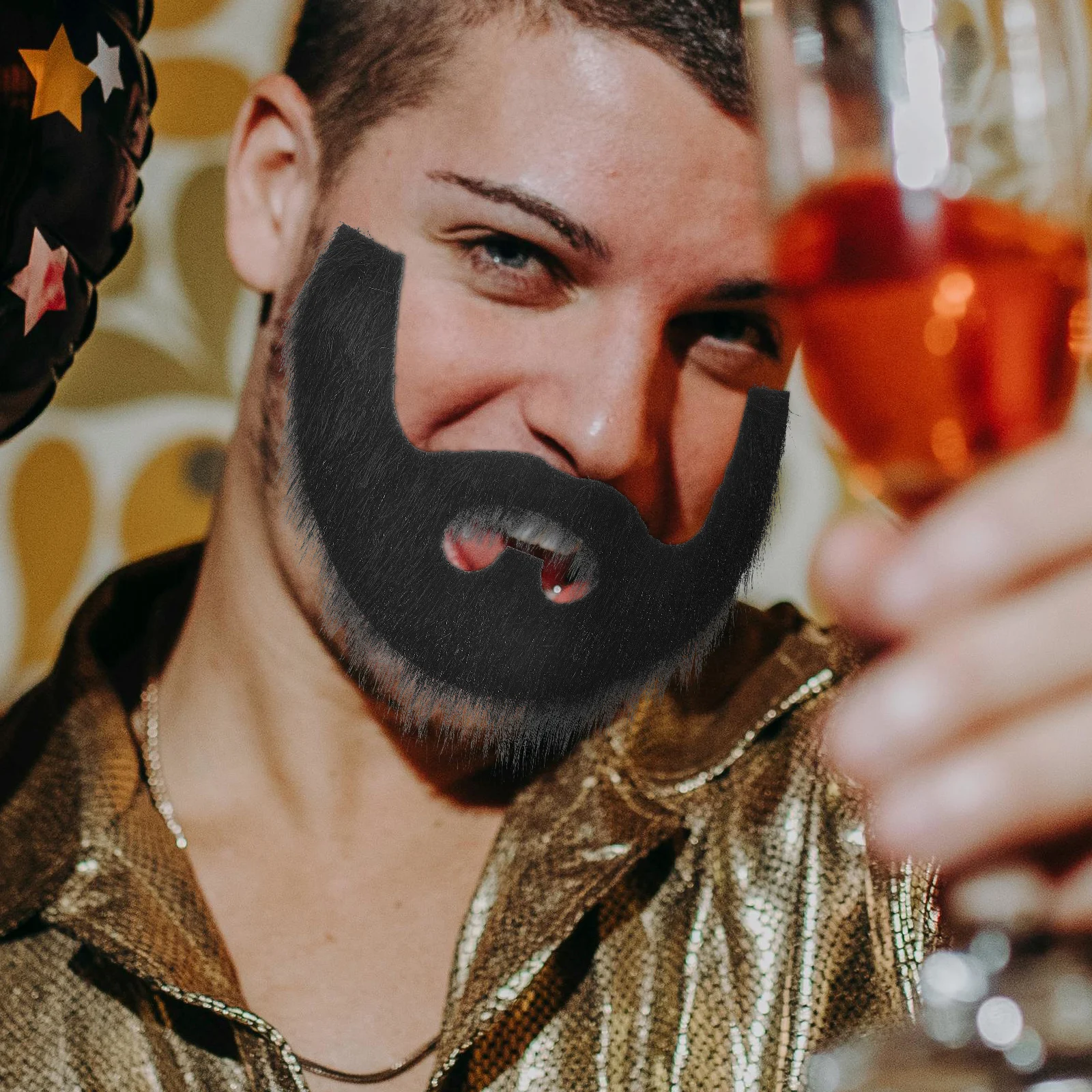 

1 set Funny Fake Beard Eyebrow Set Halloween Party Cosplay Prop Diy Decorative Mustache Stage Performance Accessory Lightweight