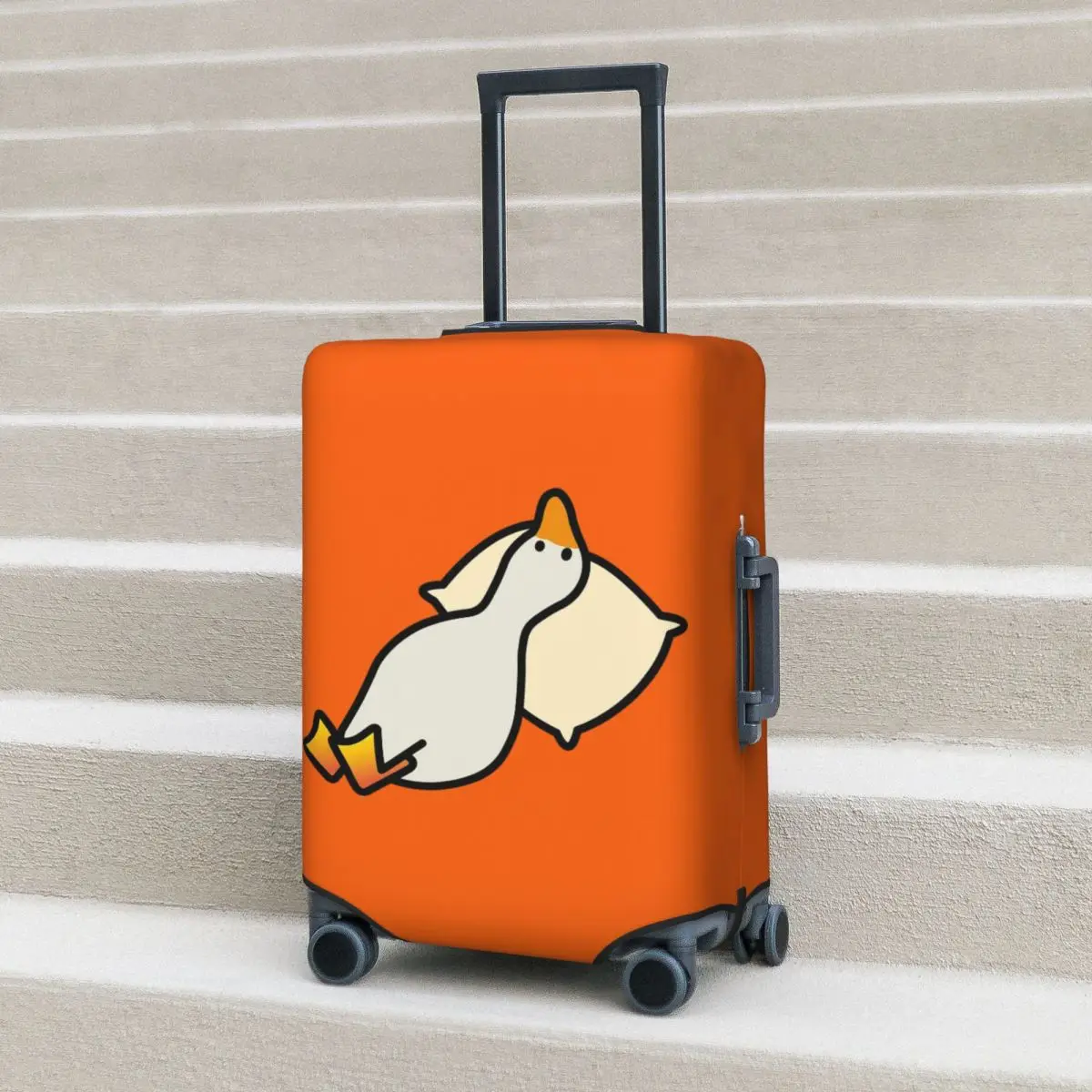 

Duck Sleeping, Tired Duck Resting, Funny Duck Suitcase Cover Protection Elastic Travel Luggage Protector Covers for 18-32 Inch