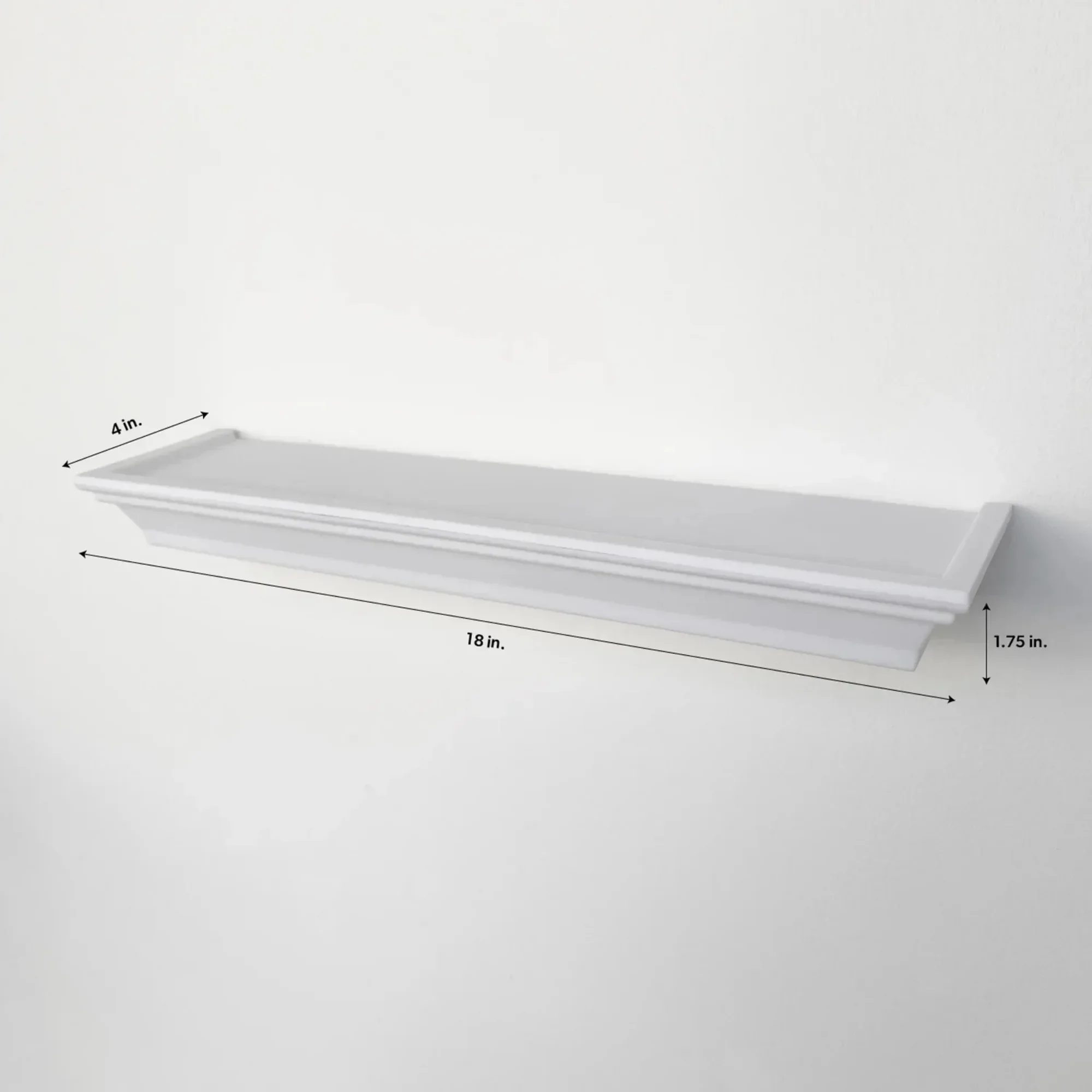

(2-Pack) Plastic wall rack, white, easily mounts to the wall using the included hardware.