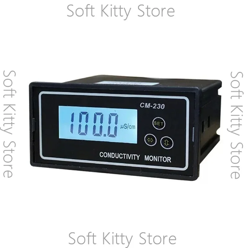 CM-230K Online Conductivity Monitor Tester Meter Analyzer Contact Relay NC 0-1999us/cm Error 2%FS ATC Alarm Output 4-20mA