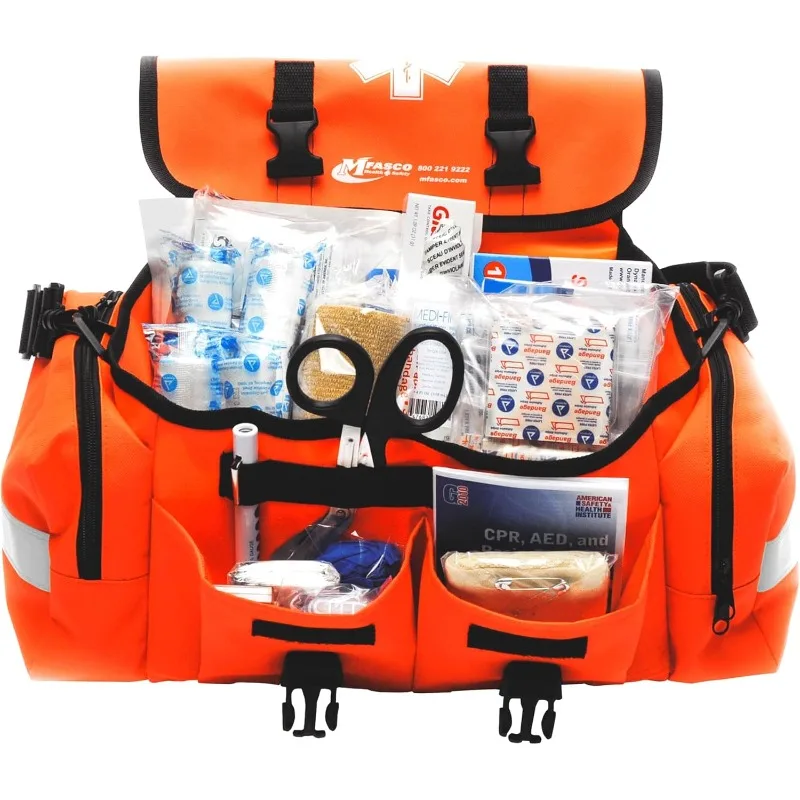 

First Aid Kit -Fully Stocked Portable Reflective Bag First Responder Emergency Response Kit for Natural Disaster Preparedness