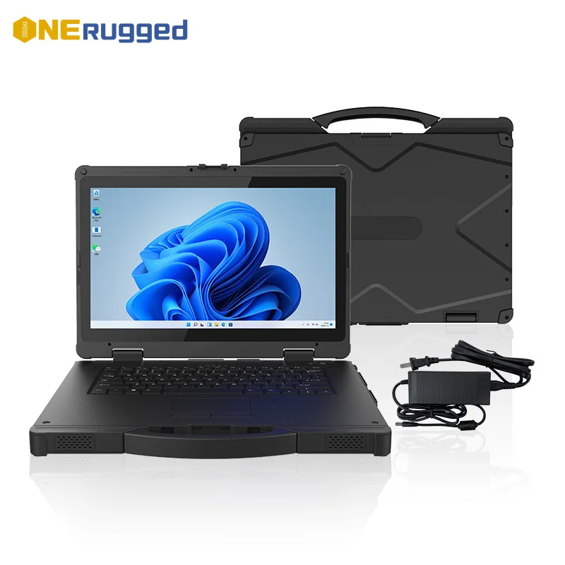 ODM/OEM 14 Inch Fully Industrial Rugged Lapto Portable Waterproof Rug Tough Notebook 5G NFC 700nit