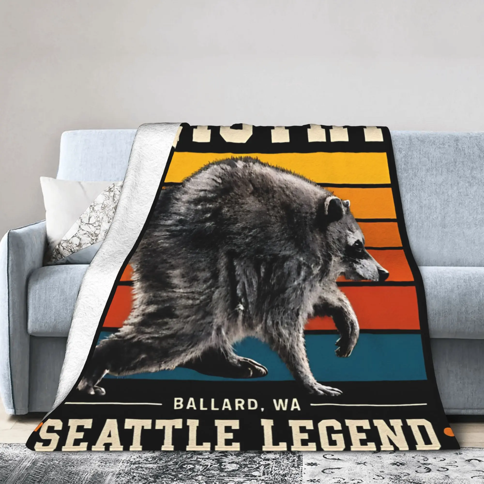Jimothy Raccoon Funny Animal Meme Blanket Winter Warm Comfy Throw Blanket For Kids Adults Outdoor Flannel Bedspread Bed Cover