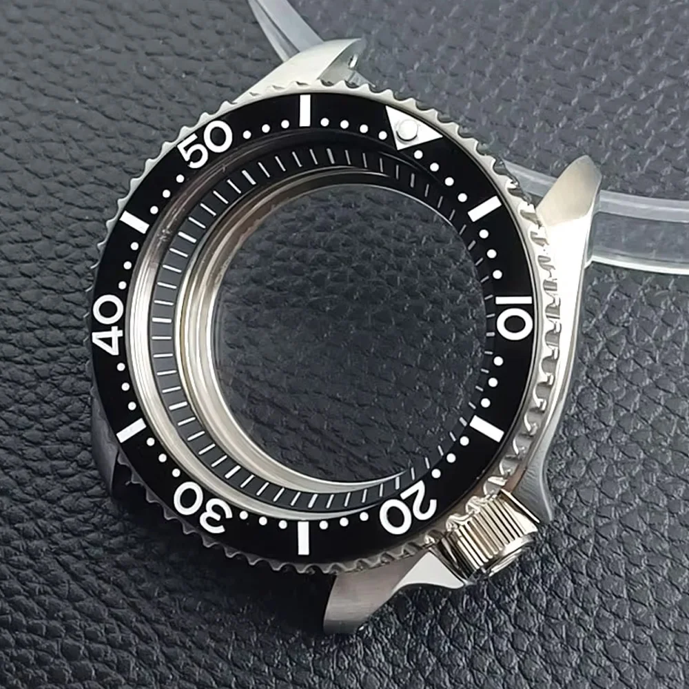 

Mod Black Case For NH35 42mm Silvery/Black Steel Case Fit NH35 NH36 Movement/Dial Case Plane Sapphire Glass 22mm Strap Watch Box