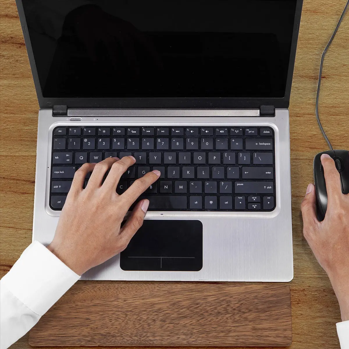 MYdaY- Keyboard Hand Support Walnut Wood Mouse Arm Palm Support Office & Home Keyboard Accessory Typing Wrist Pad