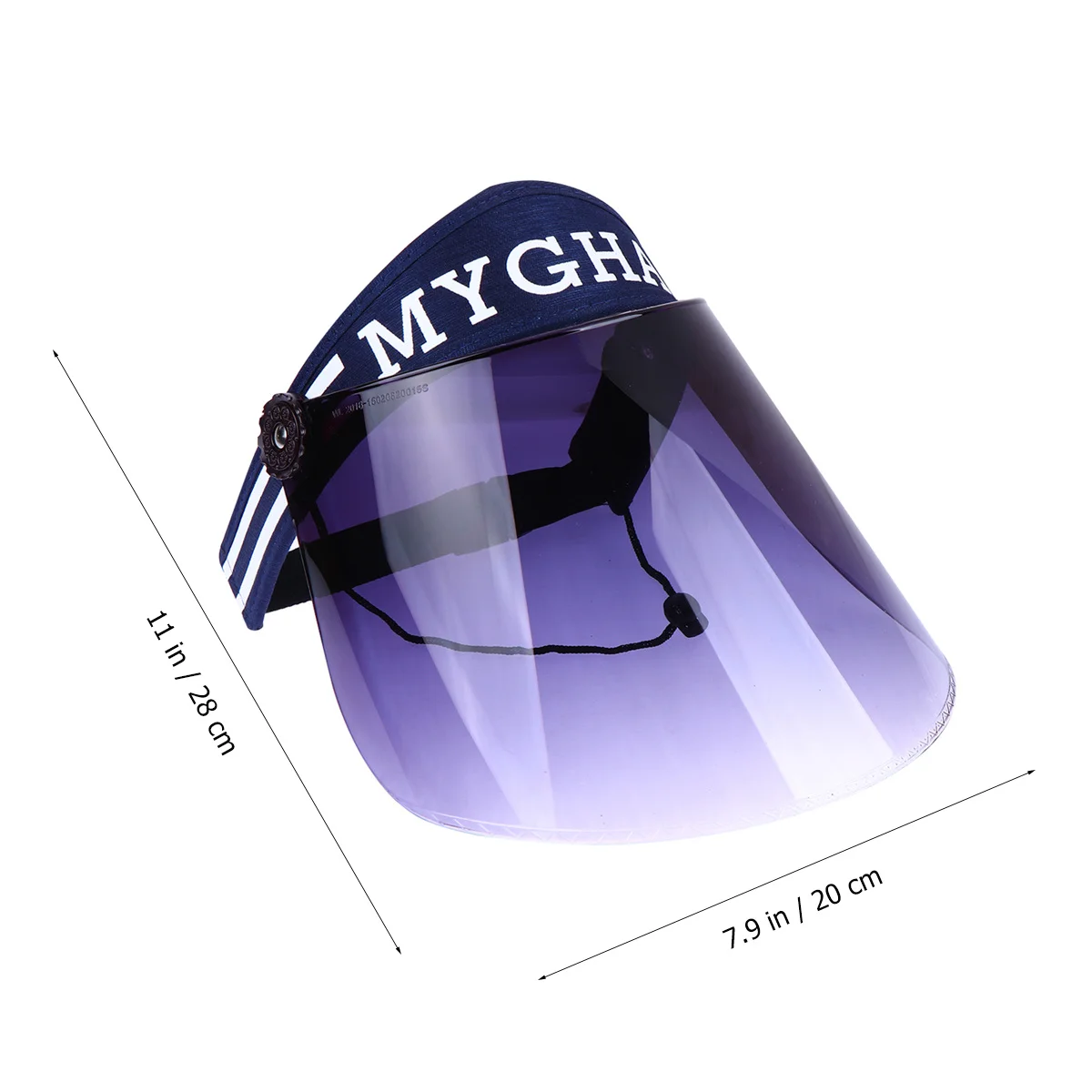 

1Pcs Adjustable Sunshade Cap Outdoor Face Protective Hat Uv Resistant Umbrella Design Summer Riding Navy Blue