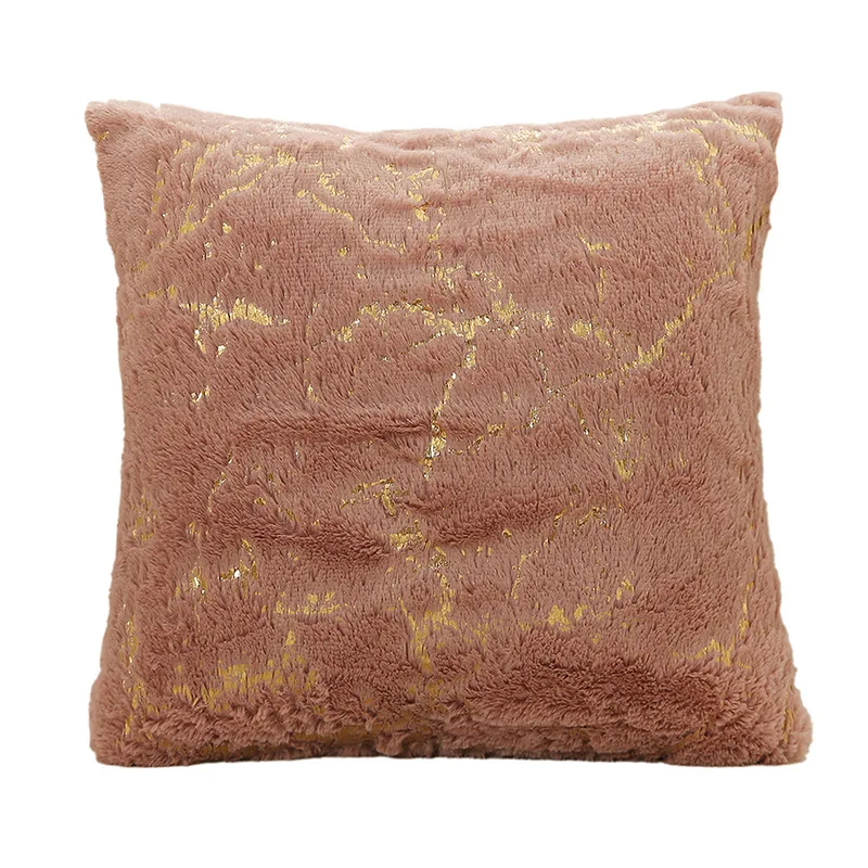 Pillows Plush Hot Stamping Pillow Cases Home Supplies Sofas Living Rooms Bedside Cushions Waist Pillows Funda De Almohada