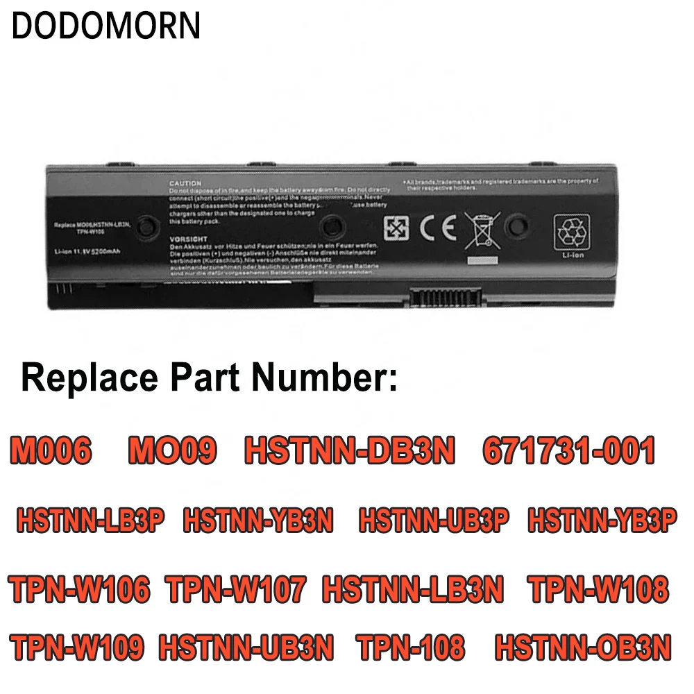 DODOMORN جديد محمول بطارية MO06 ل HP بافيليون DV6-7000 DV6-8000 672326-421 672412-001 DV7-7000 HSTNN-LB3P MO09