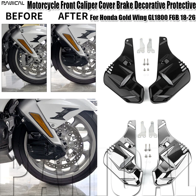 Panical For Honda Gold Wing GL1800B F6B 2018-2026 Front Caliper Cover Brake Decorative Chrome Black Protective