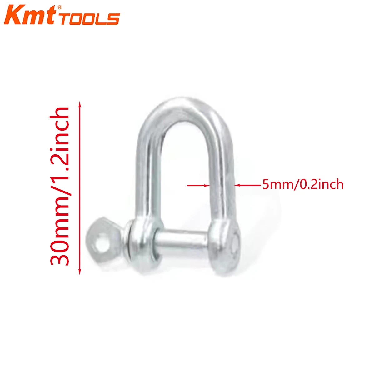 KMT Screw Pin Anchor Shackle 304 Stainless Steel D Ring Shackle for Wirerope Lifting, Ship Anchor, Car