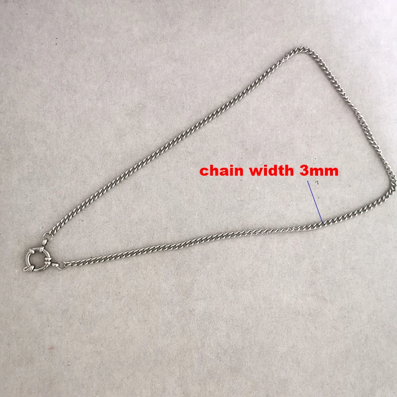 QMHJE Anchor Clasp Necklace Women Men Choker Stainless Steel Geometric Link Cuba Chain Basic DIY Gold Silver Color Buckle Punk