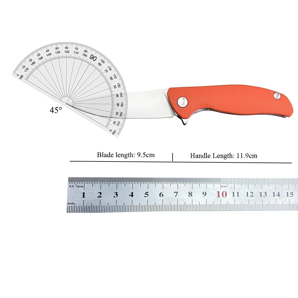 Russian Style EDC Flipper Blade Folding Knife D2 Blade G-10 Handle Outdoor Hunting Camping Knife Utility Foldable Tools