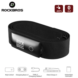 ROCKBROS H828 Heart Rate Sensor Bluetooth ANT Upgrade HR Monitor With Chest Strap Dual Mode Computer Waterproof Bike Sports Belt