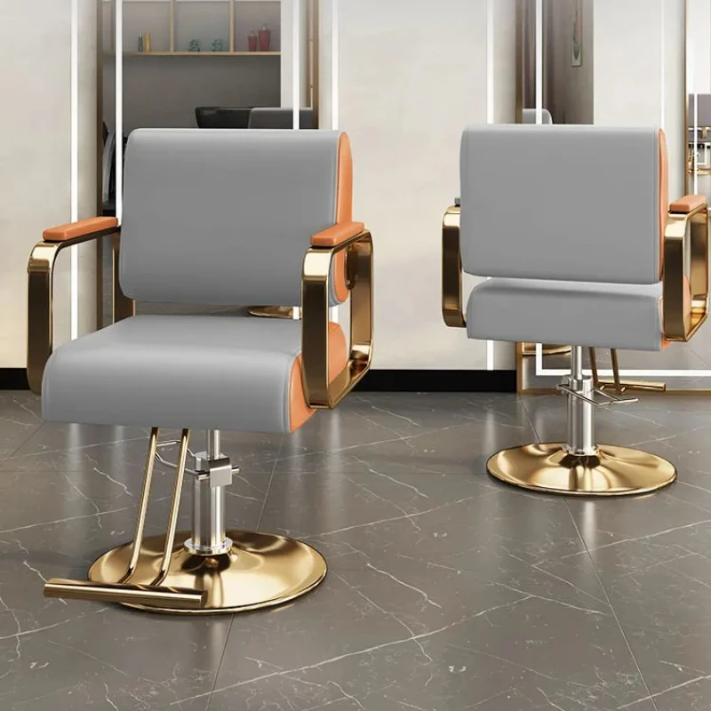 

Simple Barber Chairs Equipment Ergonomic Salon Beauty Hair Stool Accessories Professional Hairdressing Armchairs Salon Furniture