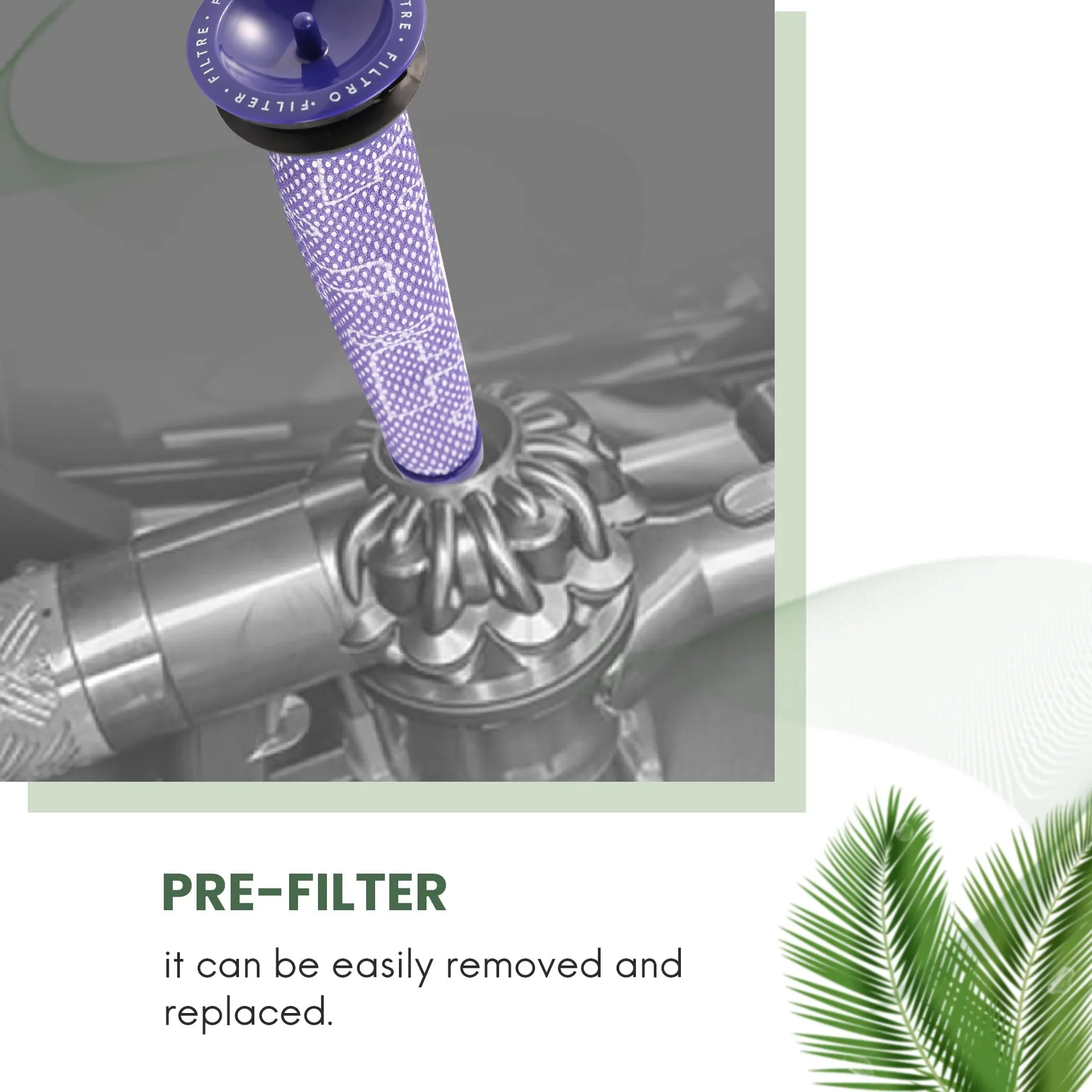 Quente para dyson v7 v8 aspirador de pó instalação do motor capa traseira kit filtro dianteiro e traseiro peças capa traseira do motor