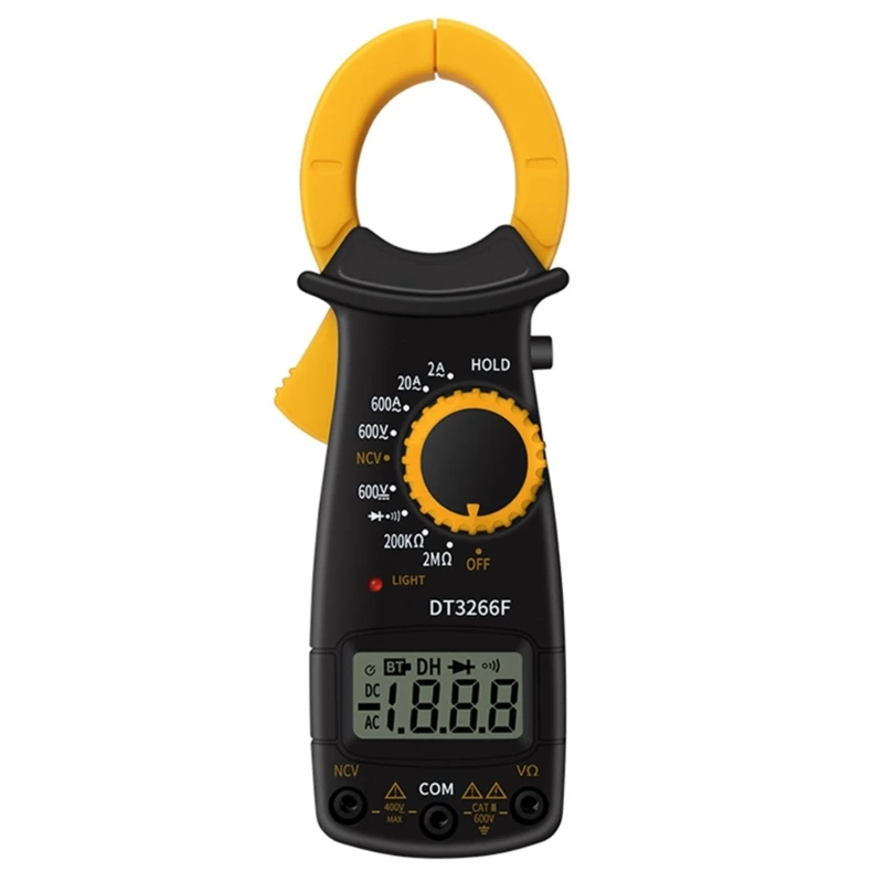 DT-3266F igital Amper Clamp Meter Multimeter /for C and Resistor NCV ioded Overload for Protection Lightwei