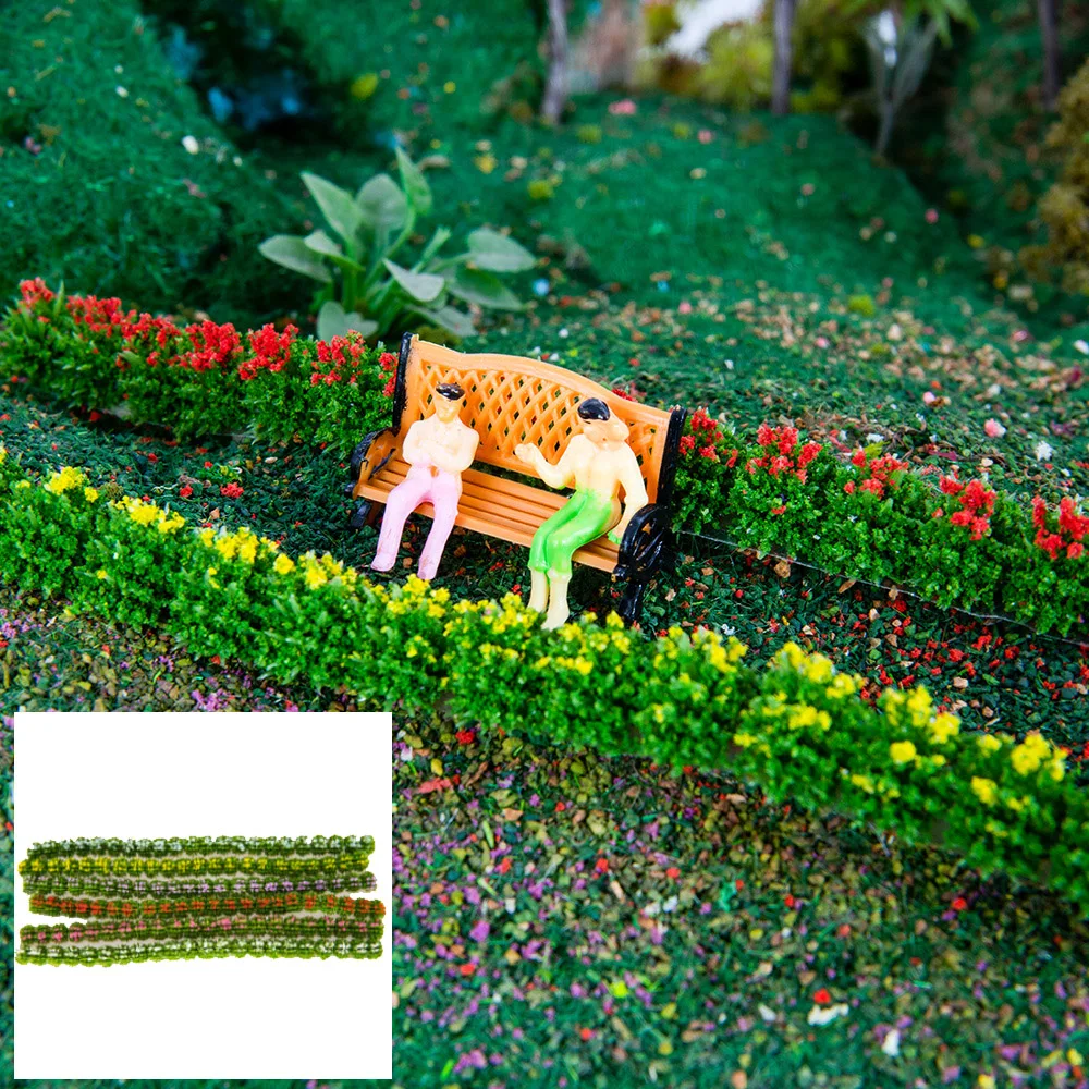 1pc Miniature Flower Shrubs Cluster Grass Model HO Architecture Building Layout Garden Decoration DIY Model Making for Diorama