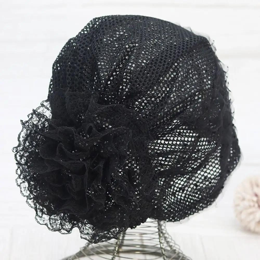 Lace Turban Hats for Women Muslim Headscarf Head Wraps Caps Female Daily Beanie Hair Cover Cap