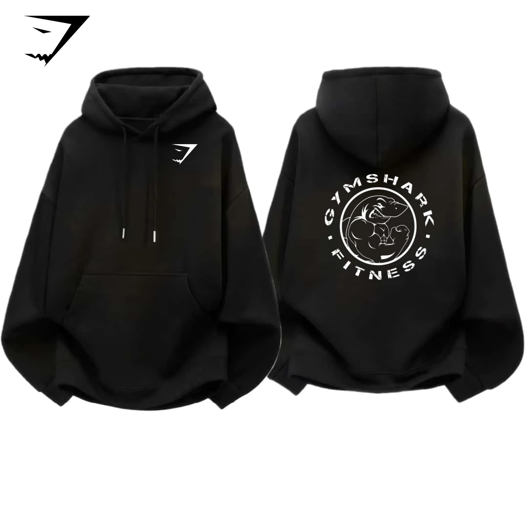 

GYMSHARK 2026 Hoodie 100% Cotton Outdoor Fitness Gym GYM SHARK Running Sports Fitness Hoodie