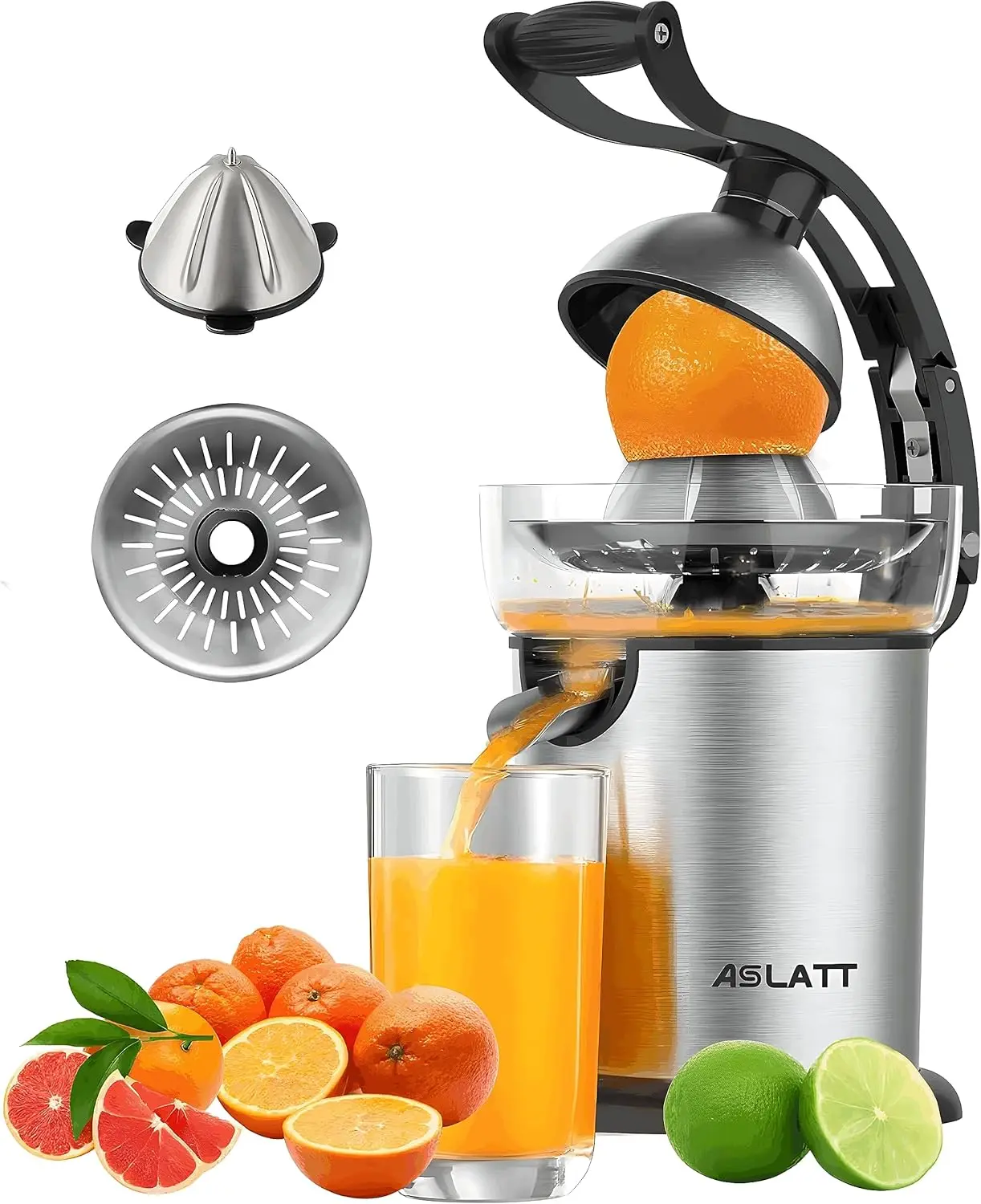 

Electric Citrus Juicer Squeezer with Stainless Steel Detachable Design for Easy Clean Homemade Orange Juice