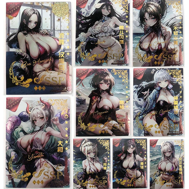 Anime Yamato Goddess Story Boa Hancock Yor Forger Kamisato Ayaka Albedo Collection Card Christmas Birthday Gifts Children's Toys