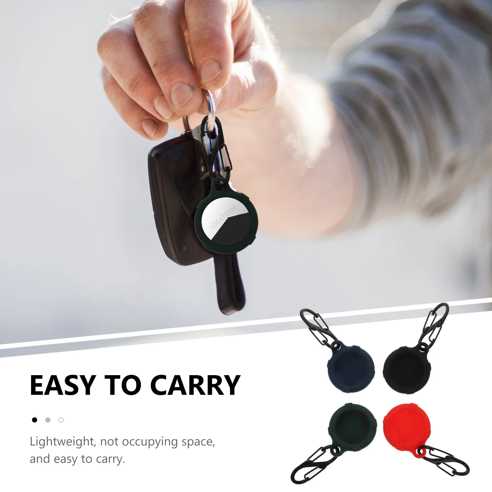 4Pcs Protection Cover Shockproof Silicone Tracer Case Precise Fit Lightweight Portable Anti-Scratch Smart