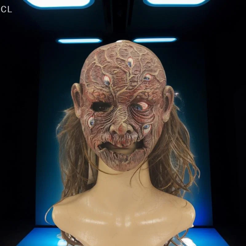 Evil Orc & Goblin Elf Mask, Scary Latex Helmets, Demon Skull Gnome Monster for Halloween Costume