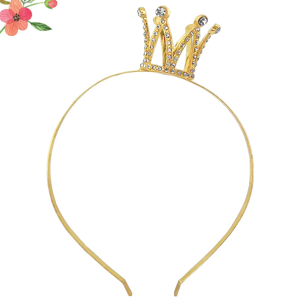 

1 Piece Princess Crown Headband Sparkling Hair Hoops Premium Headdress for Birthday Celebration Party Decorative Photo