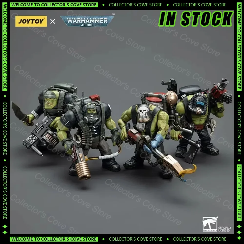 1/18 JOYTOY Action Figure (4PCS/SET) Warhammer 40K Ork Kommandos Anime Figurine Model Collection Doll Ornament Toys for Children