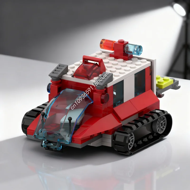 143pcs MOC 시티 북극 눈 구급차 모델 블록 조립 크리스마스 선물 창의적인 아이디어 장난감 교육용 블록 어린이용