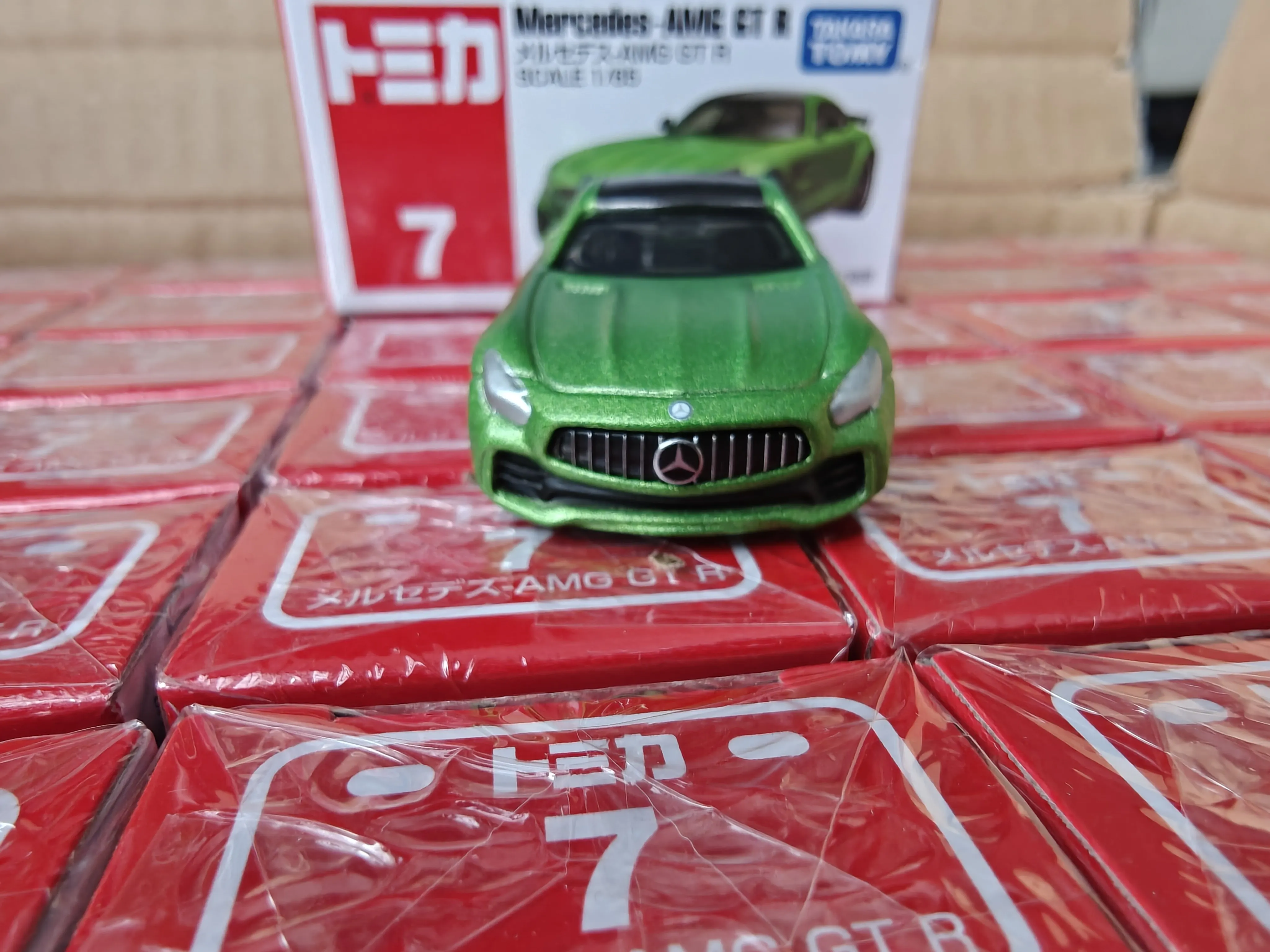 Takara Tomy Tomica No.7 Mercedes AMG GT R Static Diecast Model, Alloy Supercar Replica, Exquisite Display Hobby Piece