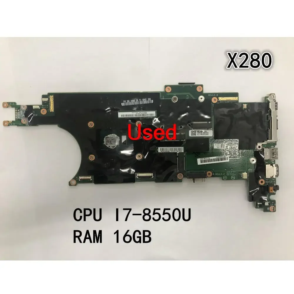

Используется для Lenovo ThinkPad X280, материнская плата для ноутбука, процессор I7-8550U 16G FRU 01LX676 02HL324
