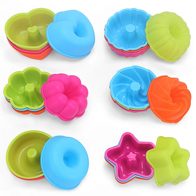 24 Individual Silicone Doughnut Mold Baking Cake Silicone Mold DIY Baking Oven Mold for Baking