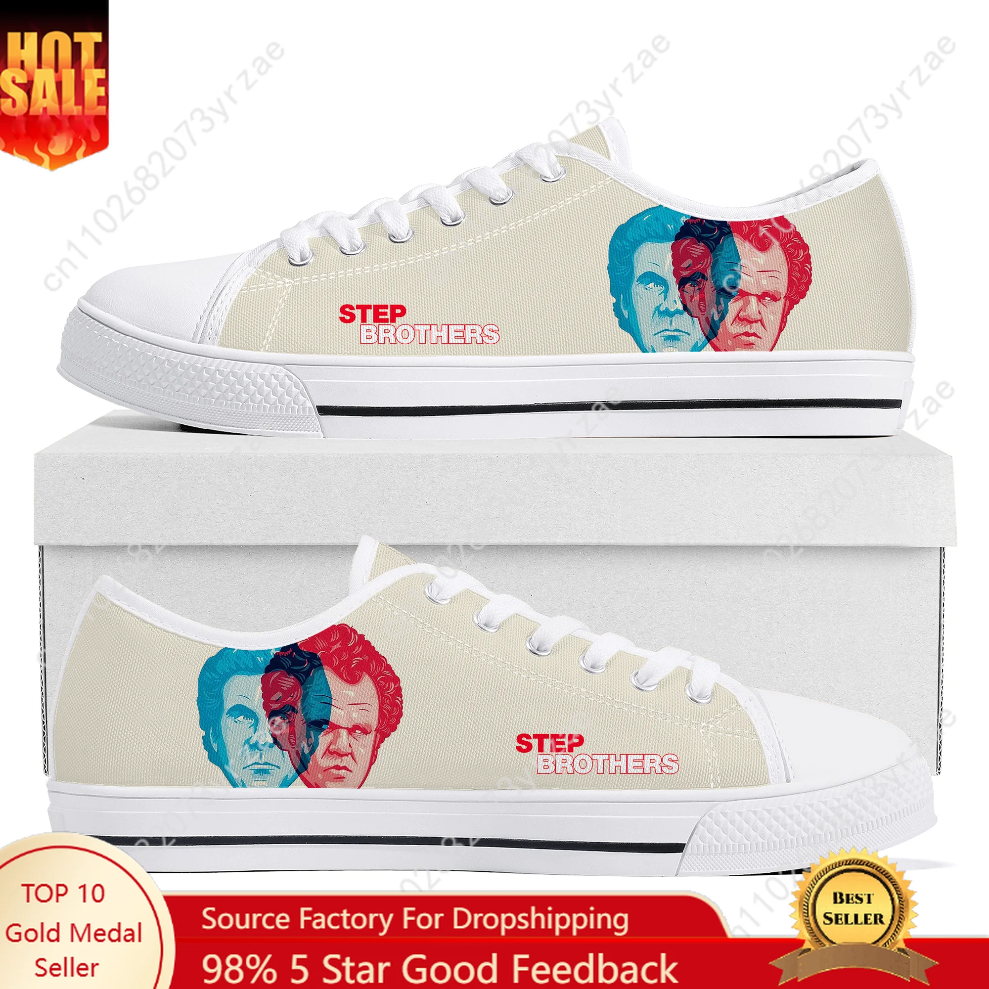 

Step Brothers Low Top High Quality Sneakers Men Women Teenager Canvas Sneaker Casual Shoes Fashion Patterns Custom Made Shoes