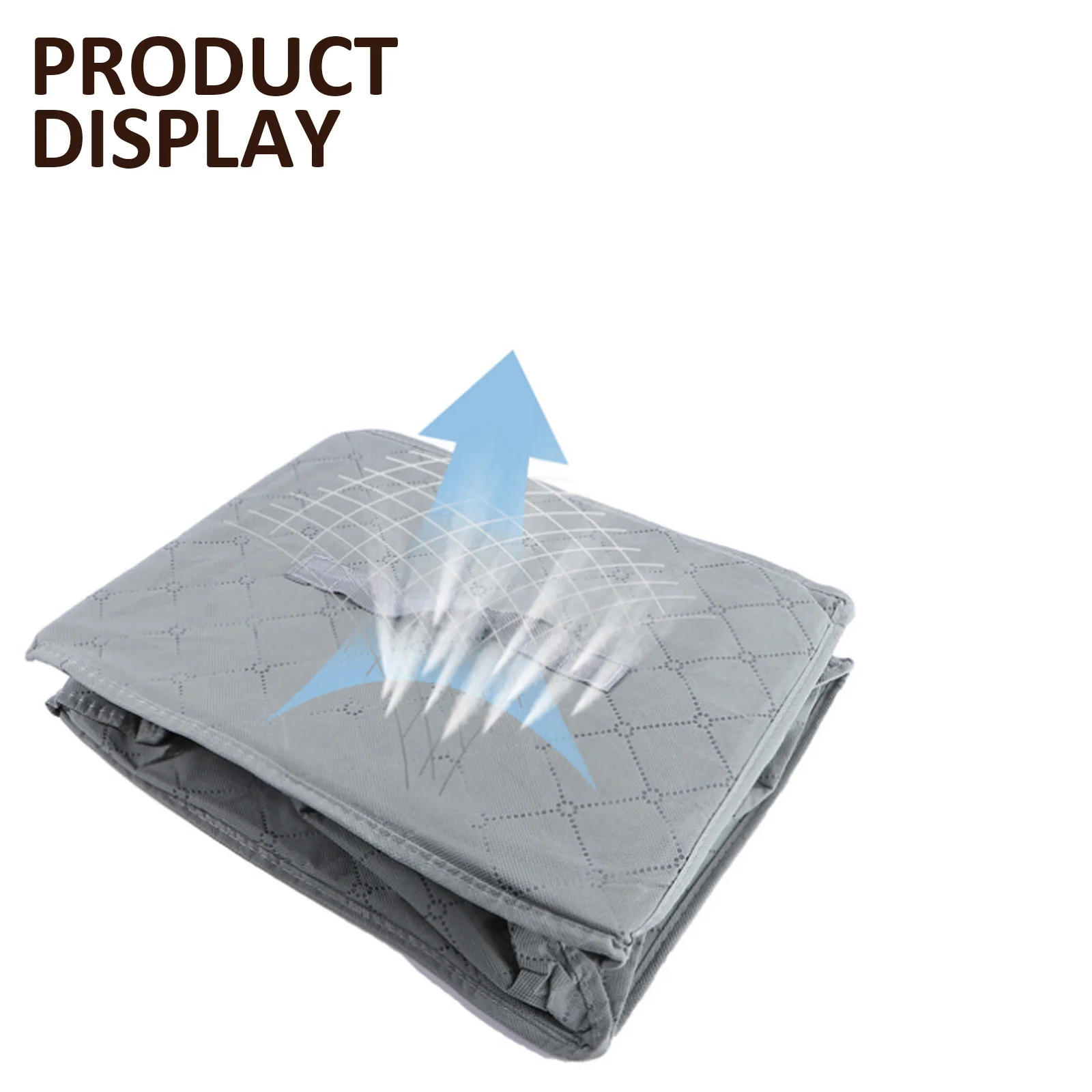 

69L Visual Storage Box Grey Foldable Clothes Bag Transparent Window Bamboo Charcoal Organizer 58x36x32cm Large Capacity