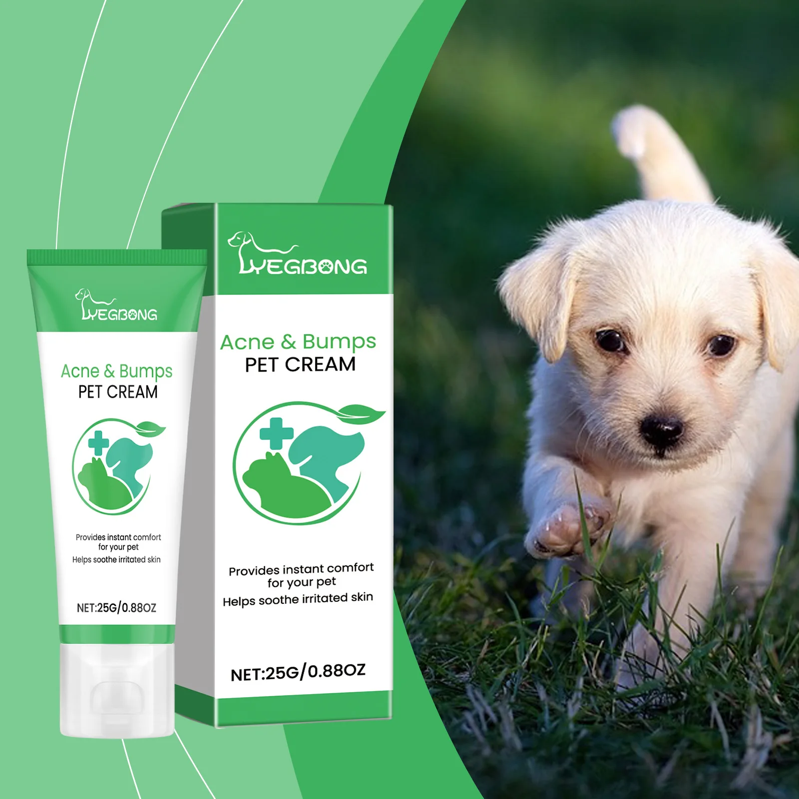 YEGBONG Pet Care Cream, Gentle Formula Pampering Pet Skin Hair Healthy Pet Skin Care Cream